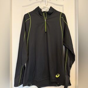 ASICS Men's Performance Jacket in Black with Lime Highlights